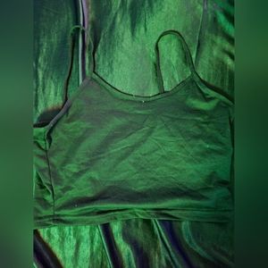 Plain black cropped shirt